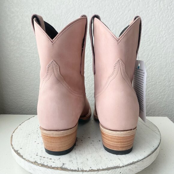 Lane EMMA JANE Womens Cowboy Bootie 9.5 Western Pink Cowgirl Short Ankle Boots - Picture 3 of 13